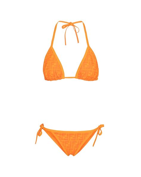 fendi bikini orange trim|Swimsuit .